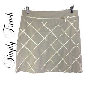 SIMPLY FrenchCollection Creamy/Ivory Ribbon Trim Mini Length Skirt Size 12P